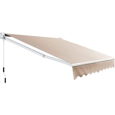 Costway Beiger outdoor ausfahrbare Markise - 295x250cm Costway Beiger outdoor ausfahrbare Markise - 295x250cm