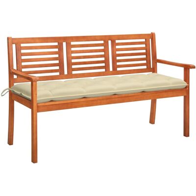 Vidaxl 3-seater Garden Bench With Cushion 150 Cm Solid Eucalyptus Wood (315269+314958) Vidaxl 3-seater Garden Bench With Cushion 150 Cm Solid Eucalyptus Wood (315269+314958)