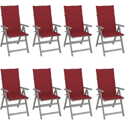 VIDAXL Prolenta Premium Verstellbare Gartenstühle Mit Auflagen 8 Stk. VIDAXL Prolenta Premium Verstellbare Gartenstühle Mit Auflagen 8 Stk.