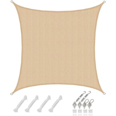 Amanka - 4x4 Vela Solare Quadrata - Beige - Shade Sail Amanka - 4x4 Vela Solare Quadrata - Beige - Shade Sail