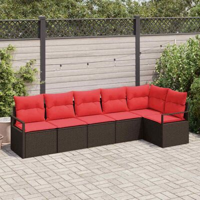 Teenpull – Sofa Set Mit Kissen Braun Poly Rattan Teenpull – Sofa Set Mit Kissen Braun Poly Rattan