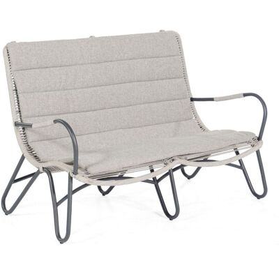 Loungesofa Charité Alu/polyrope Silbergrau Relaxsessel Garten-sofa - Sonnenpartner Loungesofa Charité Alu/polyrope Silbergrau Relaxsessel Garten-sofa - Sonnenpartner