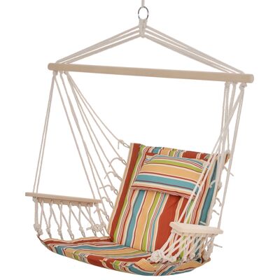 Outsunny Hängesessel Hängeschaukel Mit Querstrebe Und Kissen Deckenhaken Gestell Hängestuhl Bis 100kg Belastbar Hängesitz Für Indoor Outdoor Garten Terrasse Mehrfarbig Outsunny Hängesessel Hängeschaukel Mit Querstrebe Und Kissen Deckenhaken Gestell Hängestuhl Bis 100kg Belastbar Hängesitz Für Indoor Outdoor Garten Terrasse Mehrfarbig