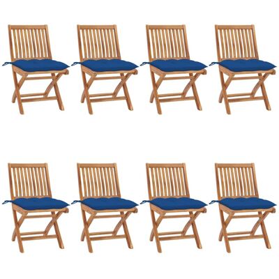 Klappbare Gartenstühle Mit Kissen 8 Stk. Massivholz Teak Vidaxl Klappbare Gartenstühle Mit Kissen 8 Stk. Massivholz Teak Vidaxl