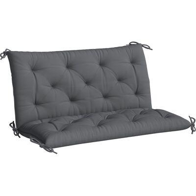 Outsunny 2 Sitzer Bankauflage 100 X 98 X 8 Cm Sitzkissen Mit Bändern Rückenkissen Für Indoor/outdoor Polster Auflage Für Sitzbank Gartenbank Gartenmöbel Hollywoodschaukeln Dunkelgrau Outsunny 2 Sitzer Bankauflage 100 X 98 X 8 Cm Sitzkissen Mit Bändern Rückenkissen Für Indoor/outdoor Polster Auflage Für Sitzbank Gartenbank Gartenmöbel Hollywoodschaukeln Dunkelgrau