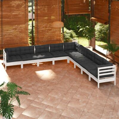 vidaXL Gartenmöbel-Set - 9-teiliges Modulares Lounge-Set vidaXL Gartenmöbel-Set - 9-teiliges Modulares Lounge-Set