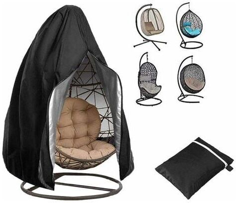 Eting - Schutzhülle für Hängesessel für die Terrasse – Egg Swing Cocoon Chair Cover mit Reißverschluss, wasserdichter, winddichter, strapazierfähiger