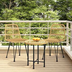 2 Stk. Gartenstühle Garten Balkon Terrasse Outdoor Sessel Gartenmöbel 48x62x84 cm PE-Rattan BZRBD140717 Maisonchic