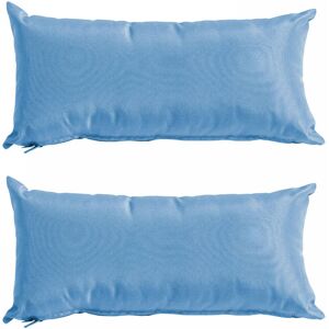 Oviala - 2er-Set Kissen, 40 x 20 cm Blau - Blau