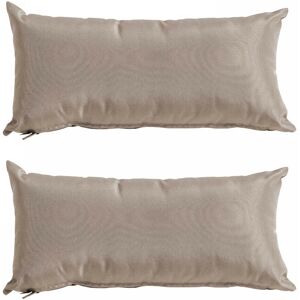 Oviala - 2er-Set Kissen, 40 x 20 cm Taupe - Taupe