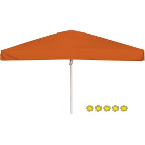 Gastronomie Sonnenschirm Braumeister 400 x 400 cm, terracotta, mit Volant, Bezug aus 100% Polyester, Gestell aus Aluminium, 17,1 kg - Doppler