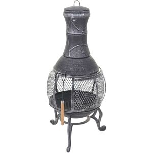 HHG - neuwertig] Terrassenofen 352, Feuerstelle Terrassenkamin Gartenkamin Gartenofen, Gusseisen 11,7kg 91x42x42cm - grey