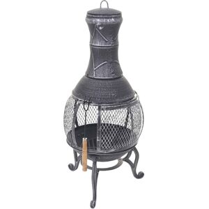 HHG - Terrassenofen 352, Feuerstelle Terrassenkamin Gartenkamin Gartenofen, Gusseisen 11,7kg 91x42x42cm - grey