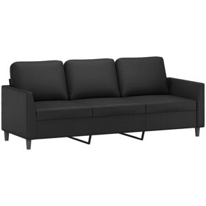 3-sitzer-sofa Schwarz 180 Cm Kunstleder Vidaxl 3-sitzer-sofa Schwarz 180 Cm Kunstleder Vidaxl