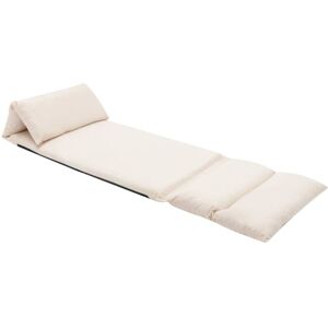 vidaXL Klappbare Bodenstuhl Creme Mikrofaser - Bodenstuhl vidaXL Klappbare Bodenstuhl Creme Mikrofaser - Bodenstuhl