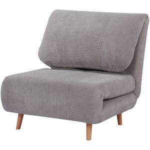 2-in-1 Schlafsofa Schlafsessel Verstellbar Klappmatratze Gästebett im Cord-Optik, für Schlafzimmer, Wohnzimmer Hellgrau 82 x 89 x 83 cm - Homcom 2-in-1 Schlafsofa Schlafsessel Verstellbar Klappmatratze Gästebett im Cord-Optik, für Schlafzimmer, Wohnzimmer Hellgrau 82 x 89 x 83 cm - Homcom