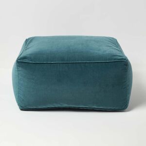 Homescapes Samt Sitzpouf Petrolgrün – Sitzsack Eckig, 60x60x27 Cm Homescapes Samt Sitzpouf Petrolgrün – Sitzsack Eckig, 60x60x27 Cm