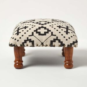 Homescapes - Geometric Footstool - Schwarz - 40x40 - Ottoman Homescapes - Geometric Footstool - Schwarz - 40x40 - Ottoman