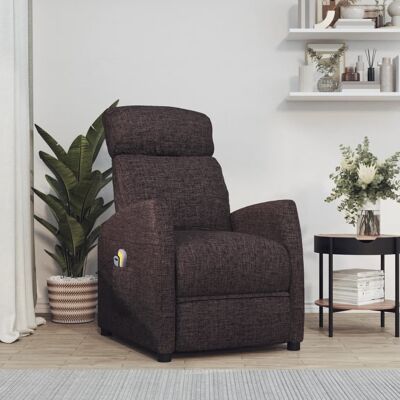 Massagesessel Elektrisch Dunkelbraun Stoff Vidaxl Massagesessel Elektrisch Dunkelbraun Stoff Vidaxl