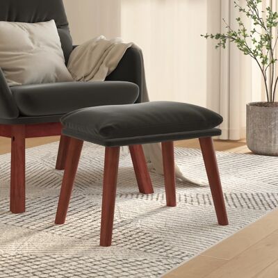VIDAXL Prolenta Premium Fußhocker Dunkelgrau 45x29,5x35 Cm Samt VIDAXL Prolenta Premium Fußhocker Dunkelgrau 45x29,5x35 Cm Samt