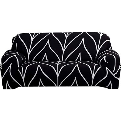 TRUVO Stretchbezug Für 4-sitzer-sofa (4-sitzer, Schwarze Streifen) TRUVO Stretchbezug Für 4-sitzer-sofa (4-sitzer, Schwarze Streifen)