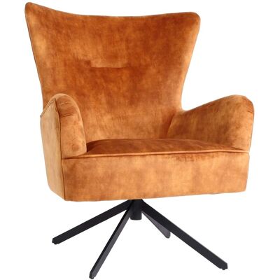 Hhg - Lounge-sessel 262, Cocktailsessel Polstersessel Relaxsessel, Drehbar, Vintage Samt Metall Gold-braun Hhg - Lounge-sessel 262, Cocktailsessel Polstersessel Relaxsessel, Drehbar, Vintage Samt Metall Gold-braun