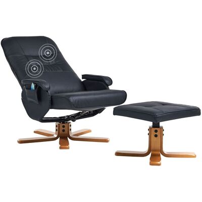 BELIANI Massagesessel Schwarz Kunstleder Gesteppt Mit Fußhocker Heizfunktion Liegefunktion Drehbar Büro Arbeitszimmer Drehsessel Polstersessel BELIANI Massagesessel Schwarz Kunstleder Gesteppt Mit Fußhocker Heizfunktion Liegefunktion Drehbar Büro Arbeitszimmer Drehsessel Polstersessel