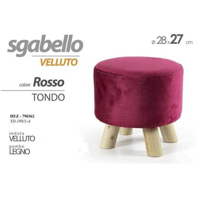 TRADE SHOP - HEZ-790331 - Rot - Rund - Pouf TRADE SHOP - HEZ-790331 - Rot - Rund - Pouf
