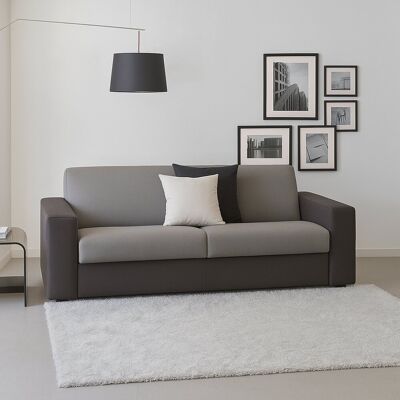 Talamo Italia Festes Sofa Rosanna, Großes 2-sitzer-sofa, 100% Made In Italy, Wohnzimmersofa Aus Gepolstertem Stoff, Mit Standard-armlehnen, Cm 200x95h90, Grau Und Anthrazit Talamo Italia Festes Sofa Rosanna, Großes 2-sitzer-sofa, 100% Made In Italy, Wohnzimmersofa Aus Gepolstertem Stoff, Mit Standard-armlehnen, Cm 200x95h90, Grau Und Anthrazit