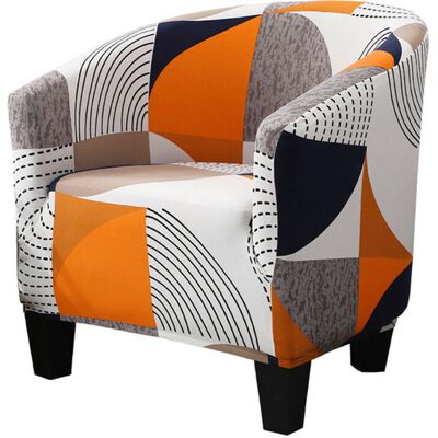 TRIOMPHE Bedruckter Cabriolet-sesselbezug, Geometrisches Muster, Sofabezug, Relax-club-sessel, Stretch-sesselbezug, Polyester, Fdc TRIOMPHE Bedruckter Cabriolet-sesselbezug, Geometrisches Muster, Sofabezug, Relax-club-sessel, Stretch-sesselbezug, Polyester, Fdc