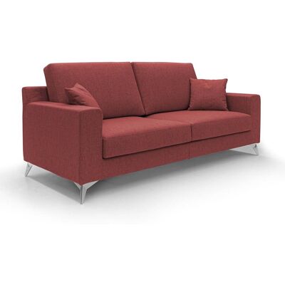 DIVANI.STORE Michael Sofa Aus Schmutzabweisendem, Wasserfestem Stoff T03 206 Cm Rot DIVANI.STORE Michael Sofa Aus Schmutzabweisendem, Wasserfestem Stoff T03 206 Cm Rot