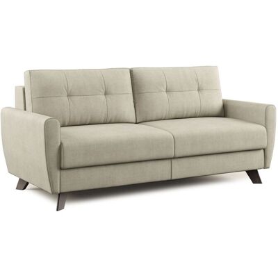 DIVANI.STORE Callisto Schlafsofa Aus Weichem, Wasserfestem Stoff T02 188 Cm (mat. 140x197) Creme - Panna DIVANI.STORE Callisto Schlafsofa Aus Weichem, Wasserfestem Stoff T02 188 Cm (mat. 140x197) Creme - Panna