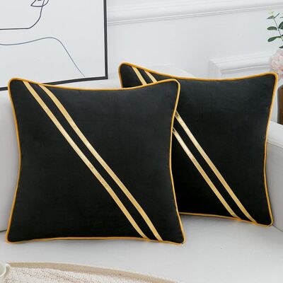 Minkurow Dekokissenbezug Kissenbezug Kuschelkissen Modern Neutral Sofakissenbezug Mit Verdecktem Reißverschluss Für Sofa Couch Schlafzimmer Wohnzimmer Dekoration Schwarz 45 X 45 Cm 2 Stück Minkurow Dekokissenbezug Kissenbezug Kuschelkissen Modern Neutral Sofakissenbezug Mit Verdecktem Reißverschluss Für Sofa Couch Schlafzimmer Wohnzimmer Dekoration Schwarz 45 X 45 Cm 2 Stück