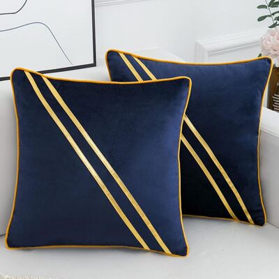 Minkurow Dekokissenbezug Kissenhülle Kuschelkissen Modern Neutral Sofakissen Mit Verdecktem Reißverschluss Für Sofa Couch Schlafzimmer Wohnzimmer Deko Dunkelblau 45x45cm 2er Set Minkurow Dekokissenbezug Kissenhülle Kuschelkissen Modern Neutral Sofakissen Mit Verdecktem Reißverschluss Für Sofa Couch Schlafzimmer Wohnzimmer Deko Dunkelblau 45x45cm 2er Set