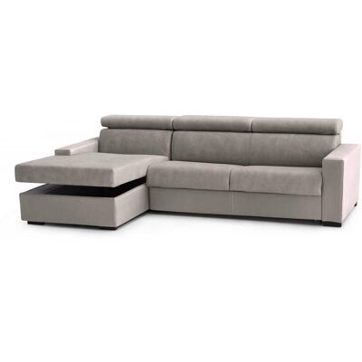 TALAMO ITALIA Schlafsofa Alda - Ecksofa, Made in Italy, Drehöffnung, Stauraum Halbinsel, Standardarmlehnen TALAMO ITALIA Schlafsofa Alda - Ecksofa, Made in Italy, Drehöffnung, Stauraum Halbinsel, Standardarmlehnen