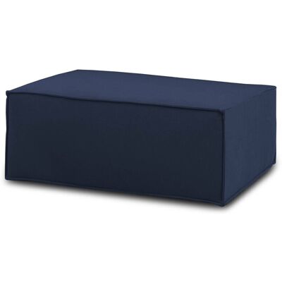 Puff Antonella, Ottomane Im Wohnzimmer, 100% Made In Italy, Relaxsessel Aus Gepolstertem Stoff, Cm 100x70h43, Blau - Talamo Italia Puff Antonella, Ottomane Im Wohnzimmer, 100% Made In Italy, Relaxsessel Aus Gepolstertem Stoff, Cm 100x70h43, Blau - Talamo Italia