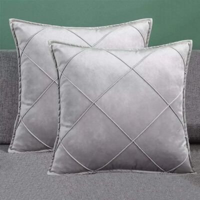 Minkurow Hochwertiges Samt-kissenbezug-set, Einfach, Weich, Dekorativer Kissenbezug Für Sofa (45 X 45 Cm (2 Grau)) Minkurow Hochwertiges Samt-kissenbezug-set, Einfach, Weich, Dekorativer Kissenbezug Für Sofa (45 X 45 Cm (2 Grau))