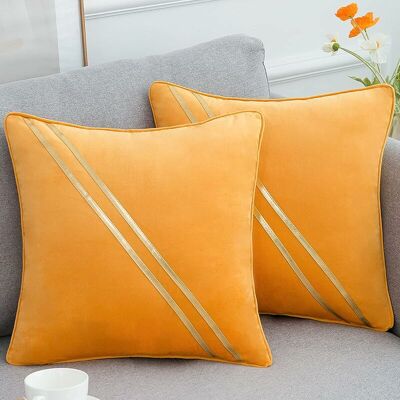 Minkurow Dekokissenbezug Kissenhülle Kuschelkissen Modern Neutral Sofakissen Mit Verdecktem Reißverschluss Für Sofa Couch Schlafzimmer Wohnzimmer Dekoration Gelb Orange 45x45cm 2er Set Minkurow Dekokissenbezug Kissenhülle Kuschelkissen Modern Neutral Sofakissen Mit Verdecktem Reißverschluss Für Sofa Couch Schlafzimmer Wohnzimmer Dekoration Gelb Orange 45x45cm 2er Set