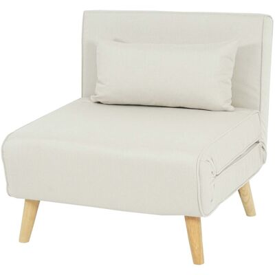 Hhg - Schlafsessel 738, Schlafsofa Funktionssessel Klappsessel Relaxsessel Jugendsessel Sessel, Stoff/textil Creme-beige Hhg - Schlafsessel 738, Schlafsofa Funktionssessel Klappsessel Relaxsessel Jugendsessel Sessel, Stoff/textil Creme-beige