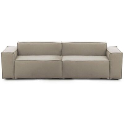 Festes Sofa Simona, Lineares Modulares 3-sitzer-sofa, 100% Made In Italy, Modernes Wohnzimmersofa Aus Stoff, Cm 260x95h70, Turteltaube - Talamo Italia Festes Sofa Simona, Lineares Modulares 3-sitzer-sofa, 100% Made In Italy, Modernes Wohnzimmersofa Aus Stoff, Cm 260x95h70, Turteltaube - Talamo Italia
