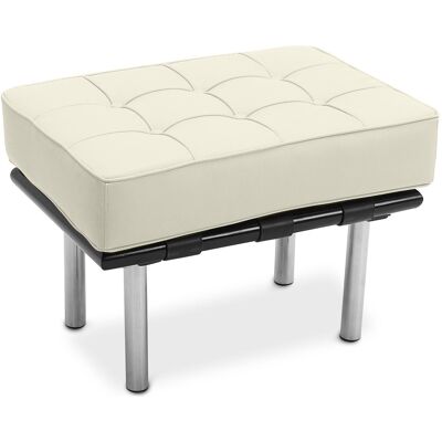 PRIVATEFLOOR Fußschemel Mit Polyurethanbezug - Barcel Ivory PRIVATEFLOOR Fußschemel Mit Polyurethanbezug - Barcel Ivory