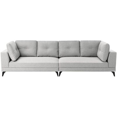BELIANI Sofa 4-sitzer Marum Kunstleinen Grau BELIANI Sofa 4-sitzer Marum Kunstleinen Grau