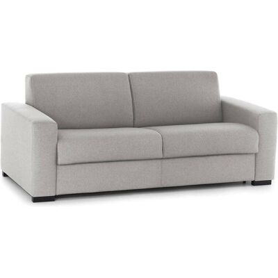 Festes Sofa Marzia, Großes 2-sitzer-sofa, 100% Made In Italy, Sofa-wohnzimmer, Aus Gepolstertem Stoff, Mit Schmalen Armlehnen, Cm 180x95h90, Grau - Talamo Italia Festes Sofa Marzia, Großes 2-sitzer-sofa, 100% Made In Italy, Sofa-wohnzimmer, Aus Gepolstertem Stoff, Mit Schmalen Armlehnen, Cm 180x95h90, Grau - Talamo Italia