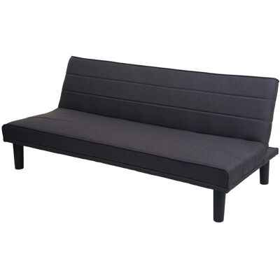 Schlafsofa Hhg 463, Couch Klappsofa Gästebett Bettsofa, Schlaffunktion Stoff/textil 165cm Anthrazit-grau Schlafsofa Hhg 463, Couch Klappsofa Gästebett Bettsofa, Schlaffunktion Stoff/textil 165cm Anthrazit-grau