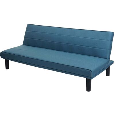 Schlafsofa Hhg 463, Couch Klappsofa Gästebett Bettsofa, Schlaffunktion Stoff/textil 165cm Türkis-blau Schlafsofa Hhg 463, Couch Klappsofa Gästebett Bettsofa, Schlaffunktion Stoff/textil 165cm Türkis-blau