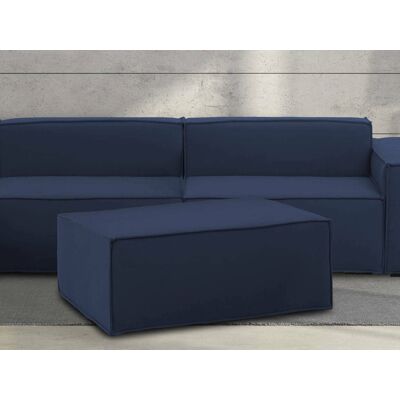 Puff Dabdella, Ottomane Im Wohnzimmer, 100% Made In Italy, Relaxsessel Aus Gepolstertem Stoff, Cm 100x70h43, Blau - Dmora Puff Dabdella, Ottomane Im Wohnzimmer, 100% Made In Italy, Relaxsessel Aus Gepolstertem Stoff, Cm 100x70h43, Blau - Dmora