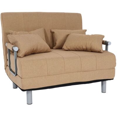 Schlafsessel Hhg 631, Klappsessel Schlafsofa Gästebett Relaxsessel, Liegefläche 186x97cm Stoff (270g/m²) Creme-beige Schlafsessel Hhg 631, Klappsessel Schlafsofa Gästebett Relaxsessel, Liegefläche 186x97cm Stoff (270g/m²) Creme-beige