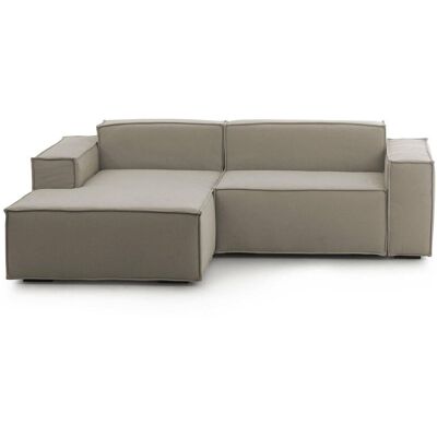 Talamo Italia - Festes Sofa Daniela, Großes Modulares 2-sitzer-sofa Mit Linker Halbinsel, 100% Made In Italy, Modernes Sofa Aus Stoff, Cm 240x170h70, Turteltaube Talamo Italia - Festes Sofa Daniela, Großes Modulares 2-sitzer-sofa Mit Linker Halbinsel, 100% Made In Italy, Modernes Sofa Aus Stoff, Cm 240x170h70, Turteltaube