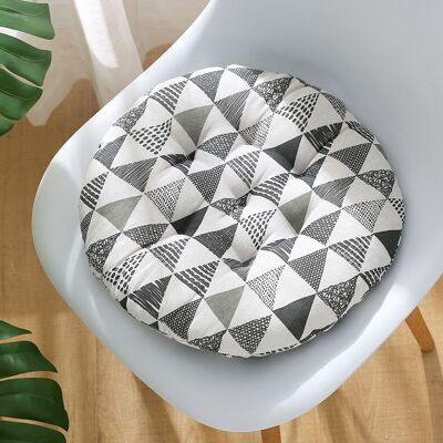 WAY Stuhlkissen, Rundes, Atmungsaktives Tatami-kissen Für Esszimmer/büro/sofa (graues Dreieck, 40 Cm, 2er-set) WAY Stuhlkissen, Rundes, Atmungsaktives Tatami-kissen Für Esszimmer/büro/sofa (graues Dreieck, 40 Cm, 2er-set)