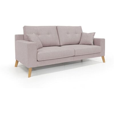 DIVANI.STORE Danish Modernes Sofa Aus Weichem, Wasserfestem Stoff T02 186 Cm Rosa DIVANI.STORE Danish Modernes Sofa Aus Weichem, Wasserfestem Stoff T02 186 Cm Rosa